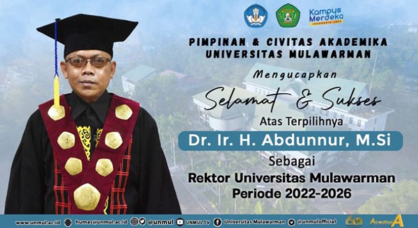 Besok, Abdunnur Dilantik sebagai Rektor Universitas Mulawarman