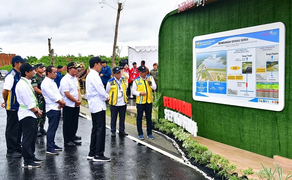 Presiden Joko Widodo Resmikan Bendungan Sepaku Semoi Penajam Paser Utara