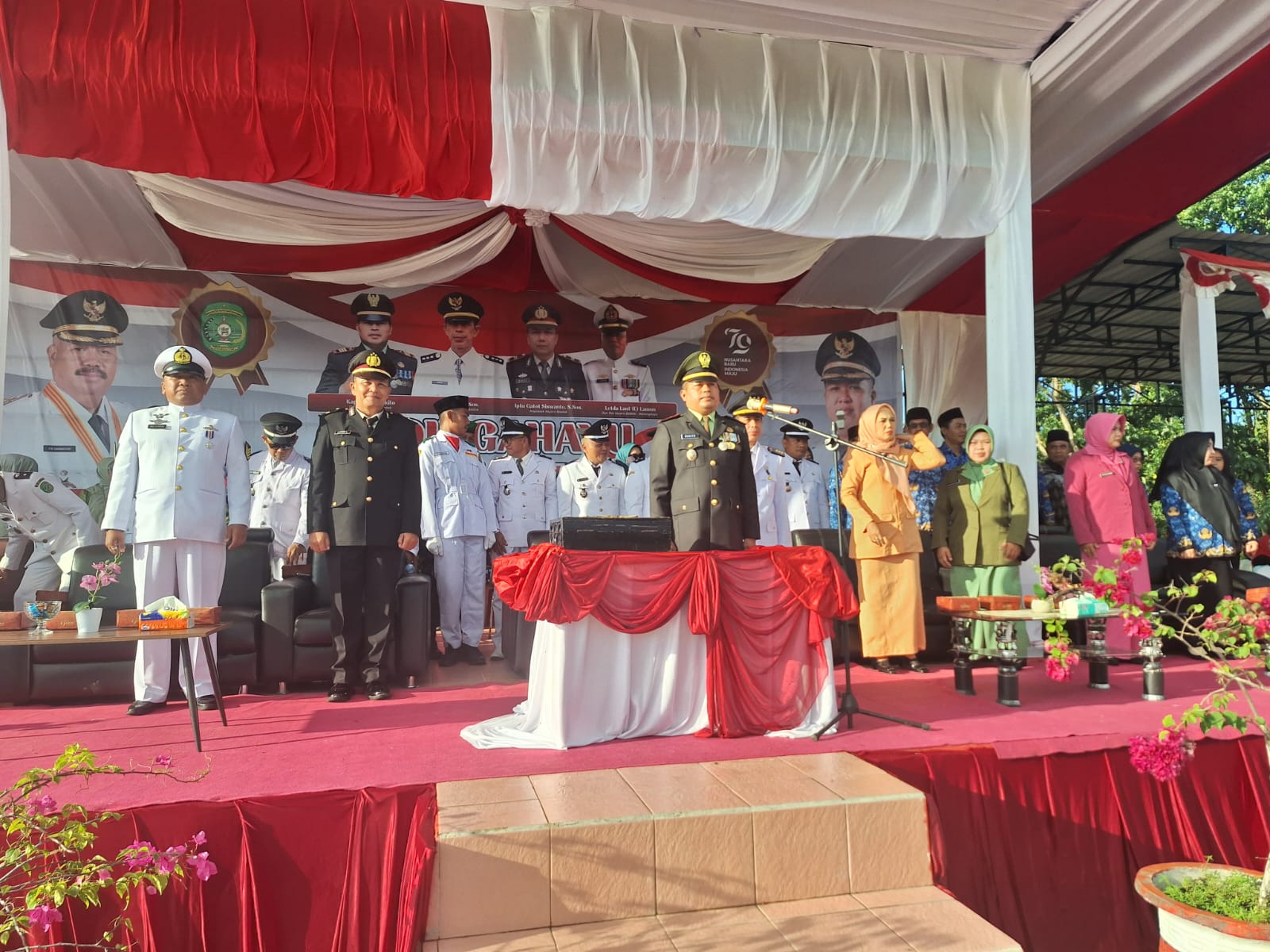 Jadi Irup Penurunan Bendera Upacara HUT RI, Ini Pesan Danramil Muara Badak