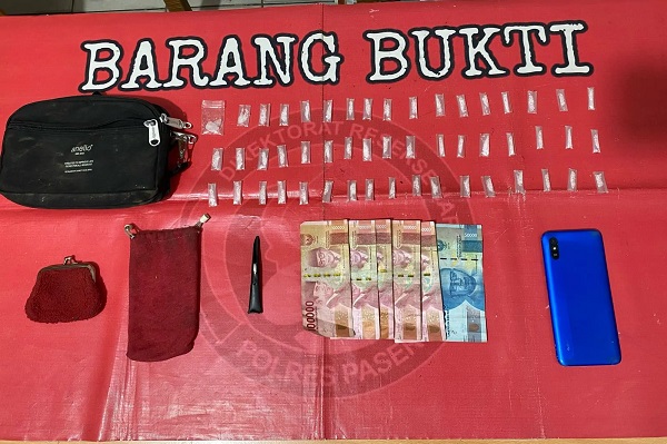 Polres Paser Tangkap Pengedar Sabu, 51 Paket Barang Bukti Disita