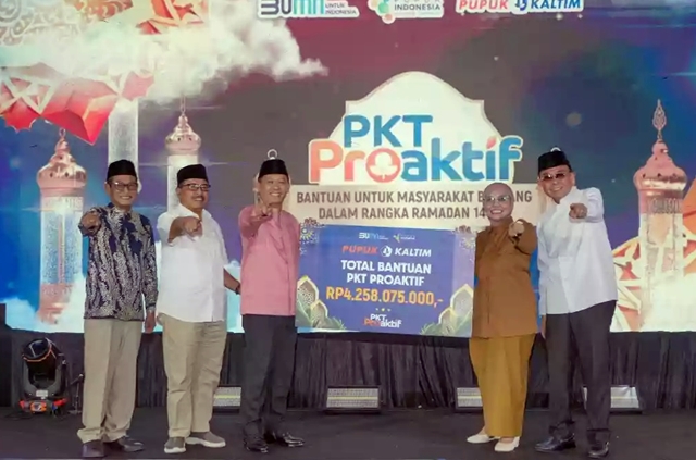 Pupuk Kaltim Salurkan Bantuan Rp4,2 Miliar di Bontang lewat Program PKT Proaktif Ramadan
