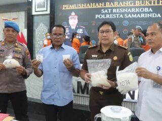 6 Kg Sabu dan Ekstasi Dimusnahkan di Samarinda