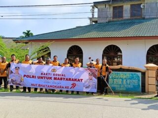 Sambut HUT Bhayangkara ke-79, Polresta Samarinda Gelar Bakti Sosial di Tempat Ibadah