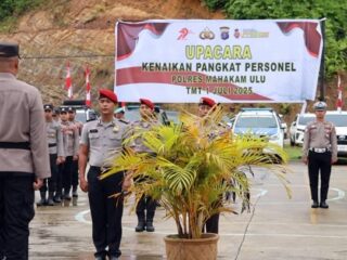 6 Personel Polres Mahakam Ulu Naik Pangkat, Wakapolres: Awal Tanggung Jawab Baru